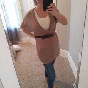 August Silk short sleeved tunic sweater